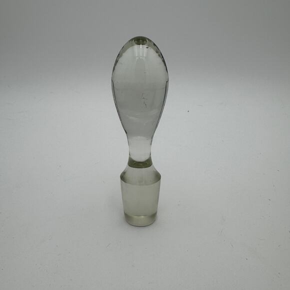 Vintage Clear Decanter Wine Stopper Glass 5" - Picture 1 of 7